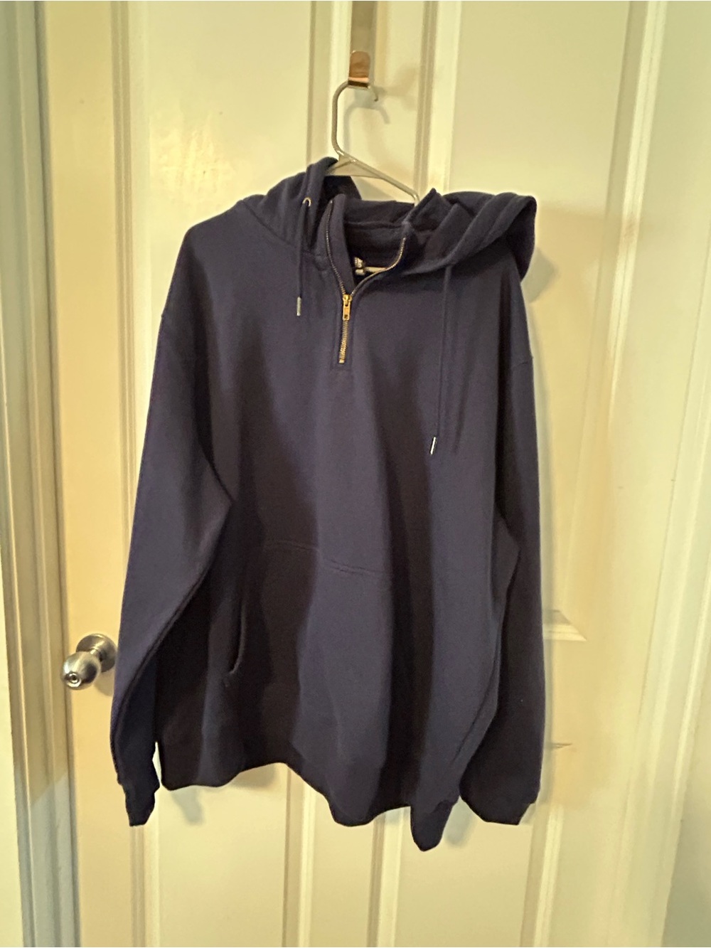 Unbroken Men's Navy Half-Zip Hooded Sweater